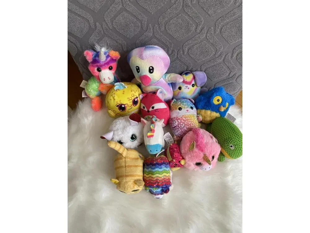 Bundle, Set of Colorful Plush Beanbag Toys